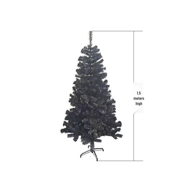 Black PVC Christmas Tree for Hotel Decoration - Large, DIY, Mini, Dense Simulation