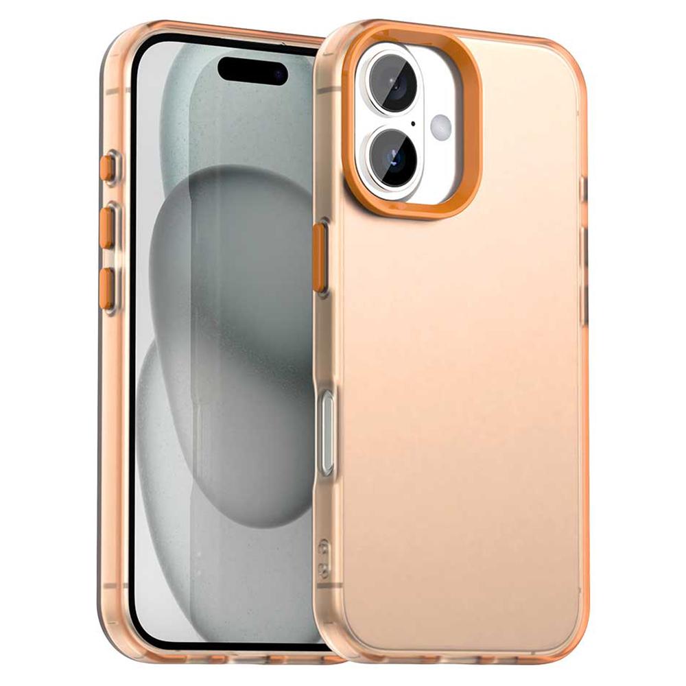 For iPhone 16 Plus Case PC+TPU+PET Matte Anti-Drop Phone Back Cover