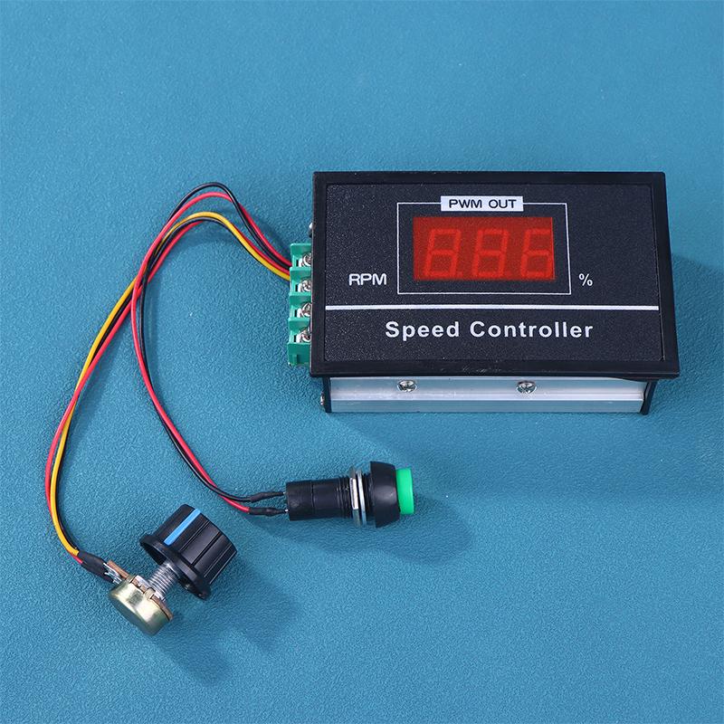 DC 6-60V 6V 12V 24V 48V 30A Digitalanzeige PWM DC-Motor Drehzahlregler Regler Motor Drehzahlregler mit Start-Stopp-Schalter