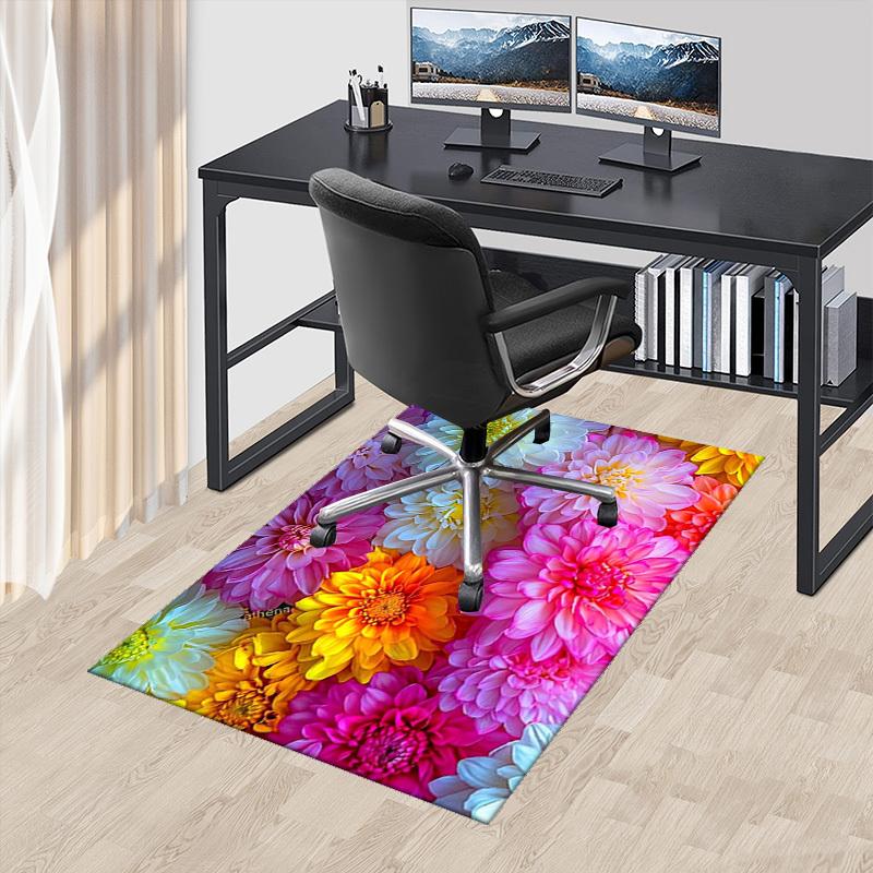 1 Stück Athenas bunte Blumen-Bürostuhlmatte - Festliches Geschenk für Zuhause und Arbeitsplatz, Geeignet für alle Jahreszeiten.P012