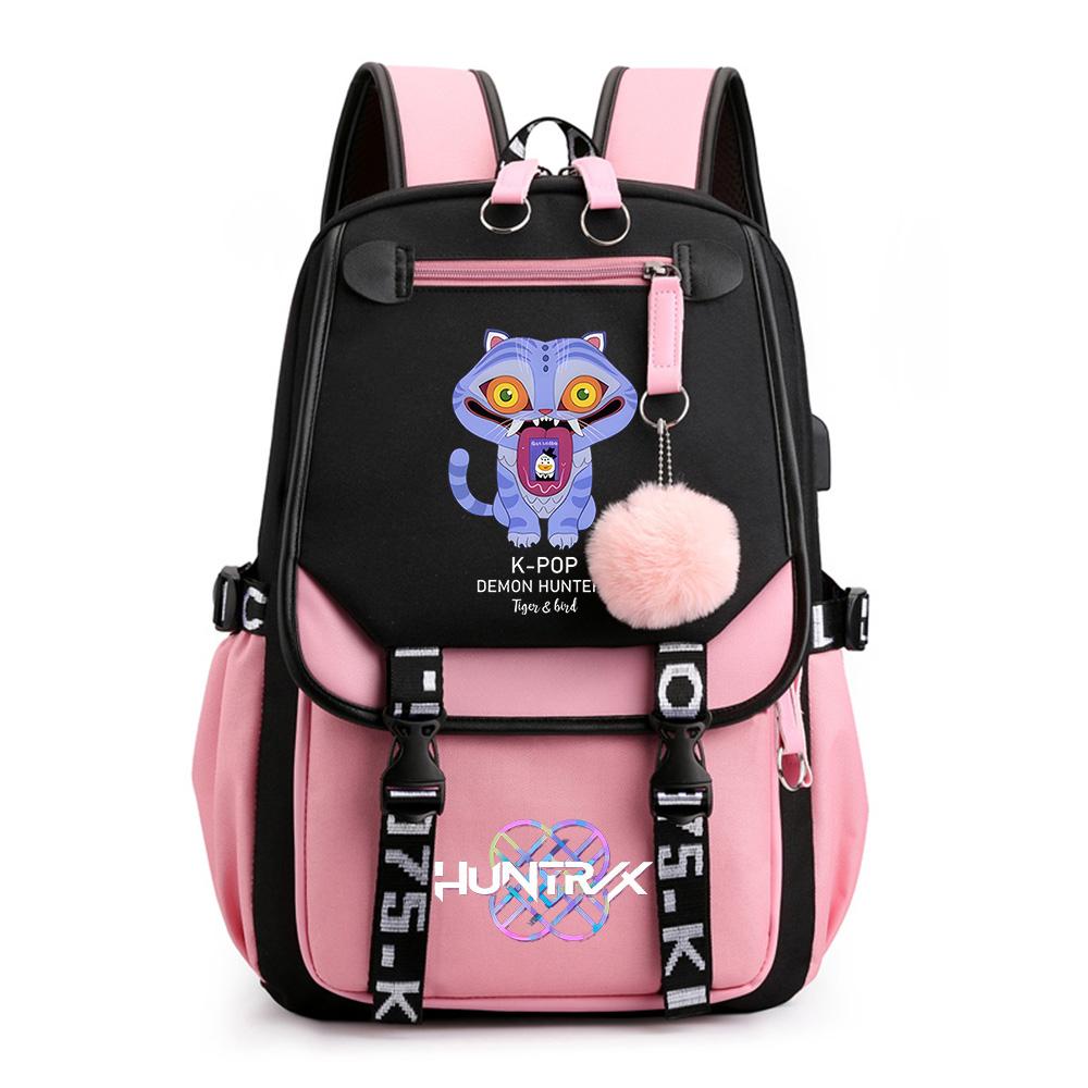 Anime Niedlicher Cartoon K-Pop Bedruckter Rucksack Schultasche für Teenager Schüler Mädchen Junge Bücherrucksack Große Kapazität Wasserdicht Reisetasche Kindergeschenk Rucksack