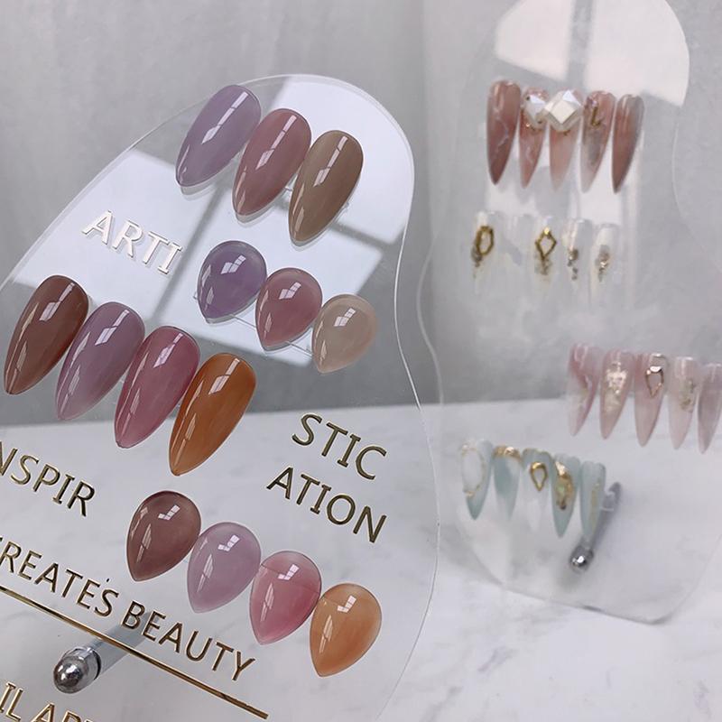 Nepravidelné akrylové nehtové umění Falešné tipy Displejová deska Police Displejový stojan Manikúra