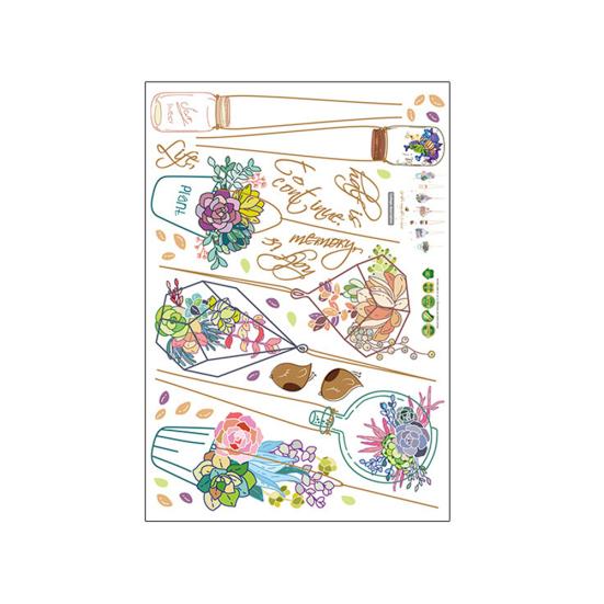 

Мультфильм Цветочный Горшок Корзина DIY Стены Искусства Стикер Спальня Ванная Детская Комната Декор