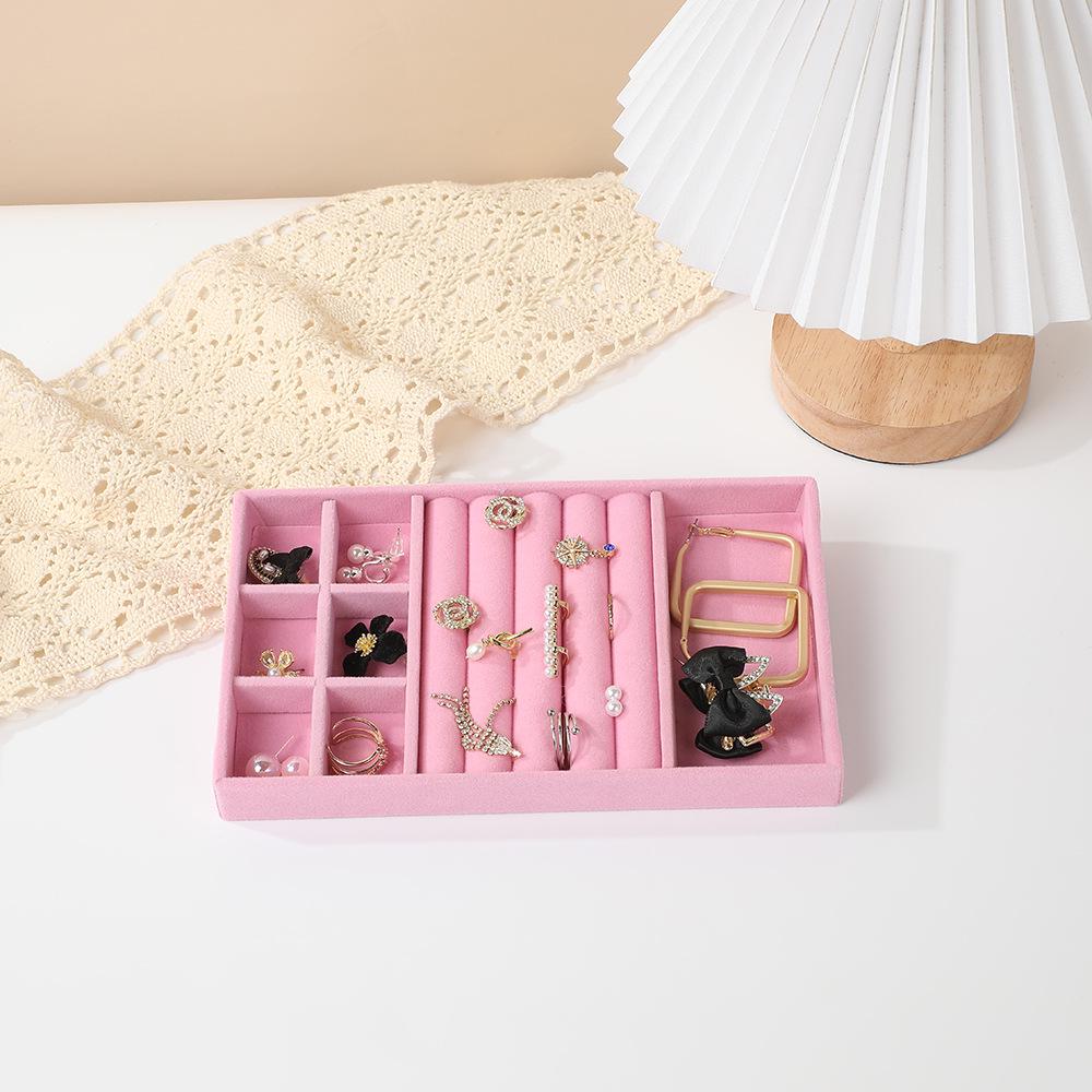 Multi-Style Plush Jewelry Storage Box with Drawers