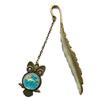 1Xluminous Night Owl Bookmark Label Read Maker Feather Book Stationery