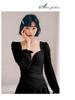 2024 Sweet Pure-Style Slimming Long-Sleeve Underwire One-Piece Swimsuit for Women