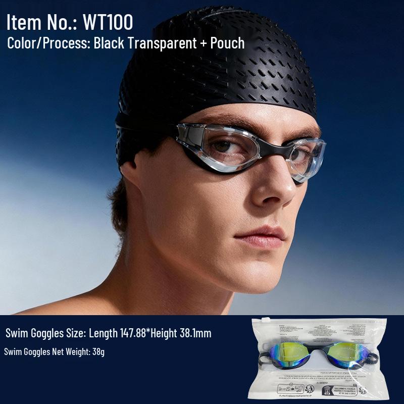 

High-Definition Anti-Fog Racing Goggles - Professional Waterproof Swim Goggles for Men & Women.