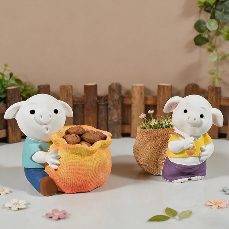 Food Safe Silicone Pig Carrying Sacks Mould Handmade Candle Crafting Tool Irregular Shape