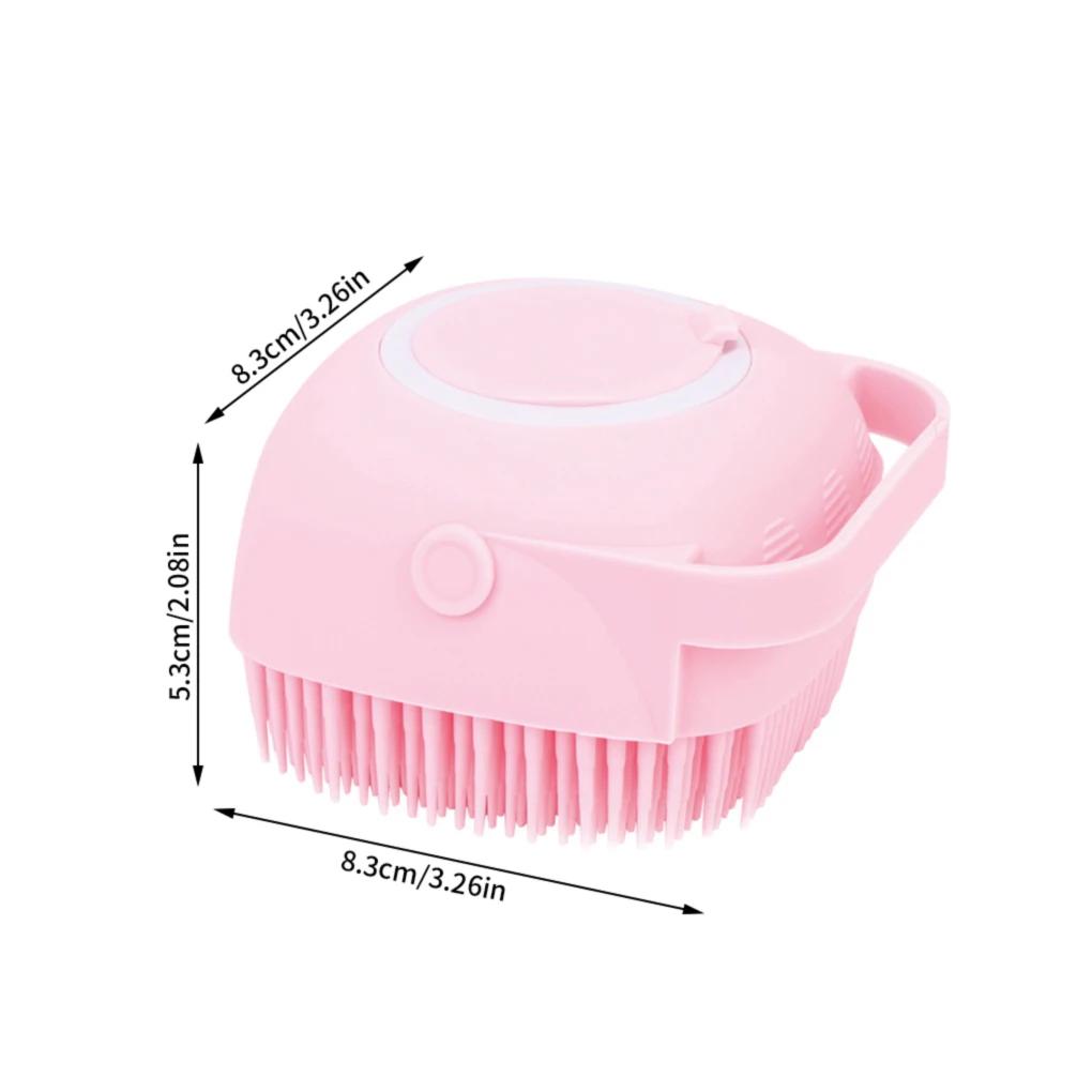 Silicone Bath Brush Shower Massage Scrubber Body Skin Exfoliating Scrubbing Tool Pet Dog Cat Silicone Bath Massage Brush