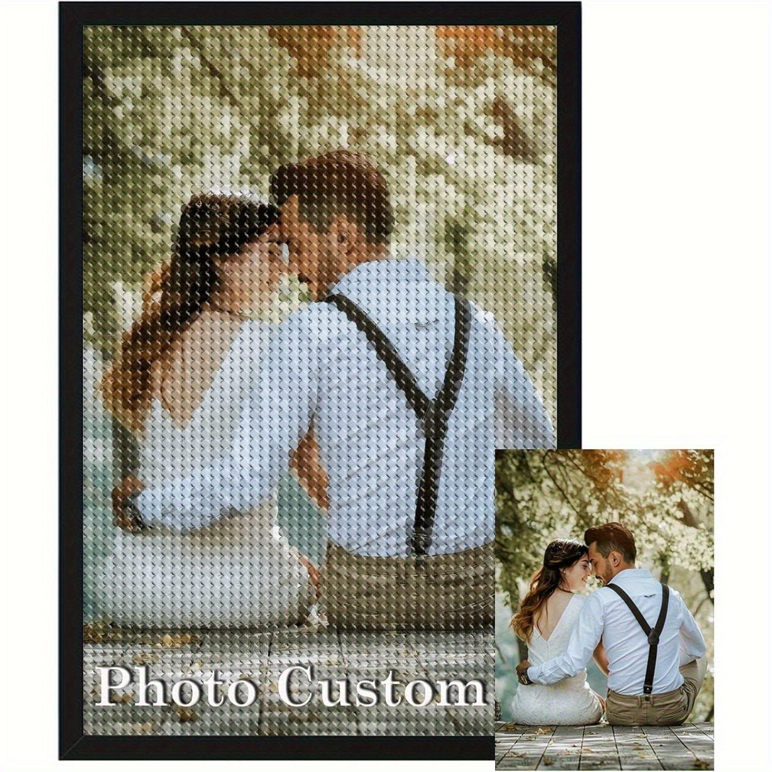 

Индивидуальная алмазная живопись круглыми стразами, персонализированное алмазное искусство для взрослых, наборы с фотографиями на заказ 40x50