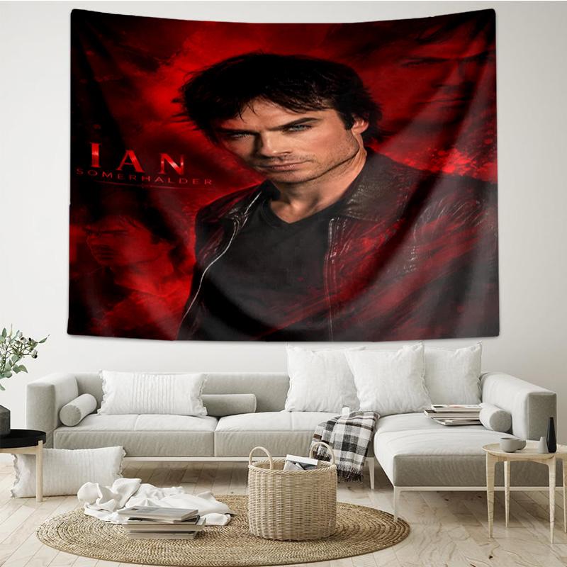 Damon Salvatore Romance Tapestry, Unique Design Tapestry, Wall Decor for Bedroom,Livingroom, Playroom,Heartwarming Fan Holiday Gifts