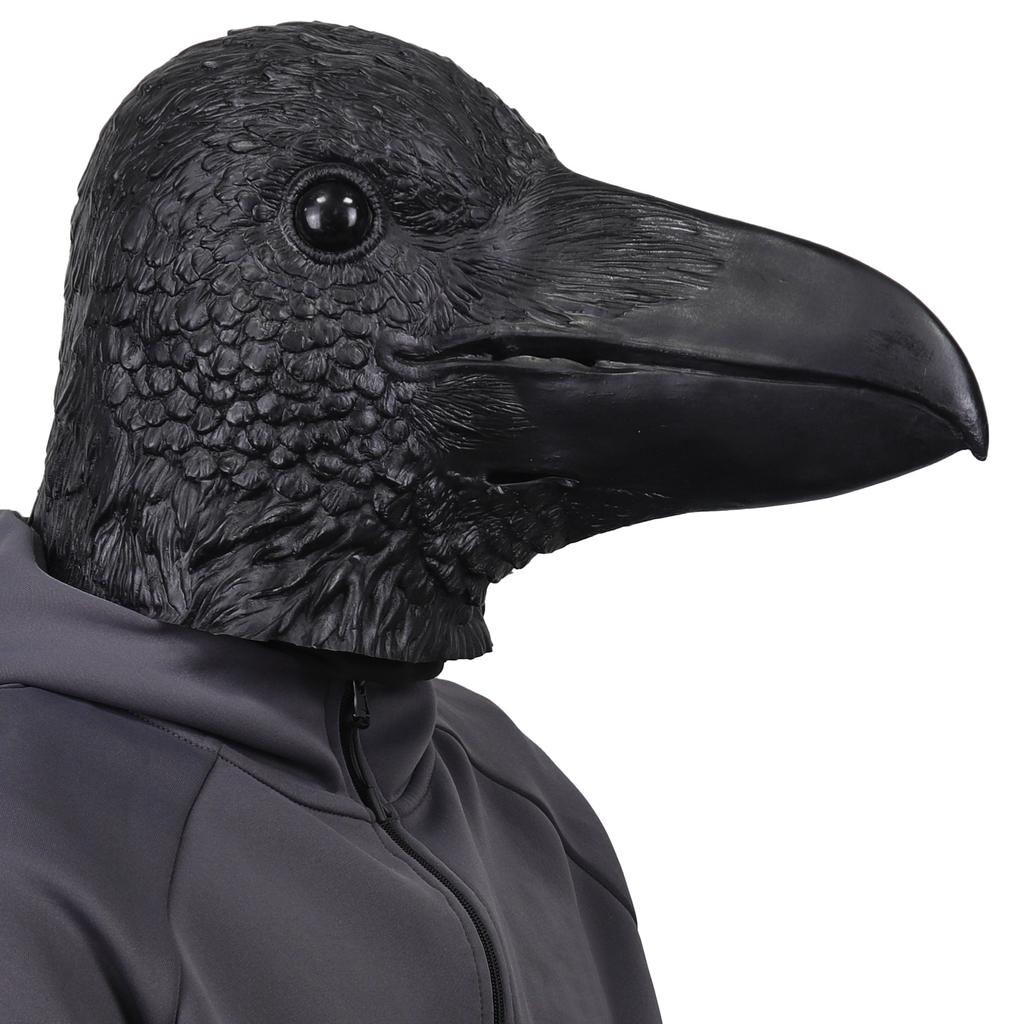 Halloween Cute Animal Raven Mask Raven Headgear Masquerade cos Costume props made of latex