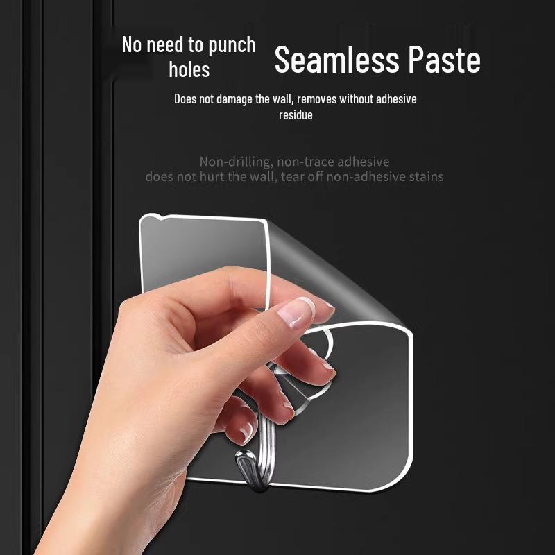 Transparent Adhesive Wall Hook - Strong, No-Drill, No-Mark, Wall-Mounted, Load-Bearing Hook Sticker