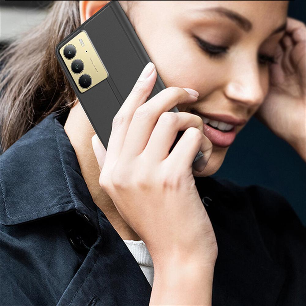 For Realme C75 4G Case PU Leather Phone Cover with Card Holder Stand Magnetic Closure