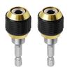 ABWR-2 Pcs 60Mm Drill Chuck Screwdriver Impact Driver Adaptor 1/4Inch Hex Shank Drill Bit Tool Quick Change Convertor Adapter