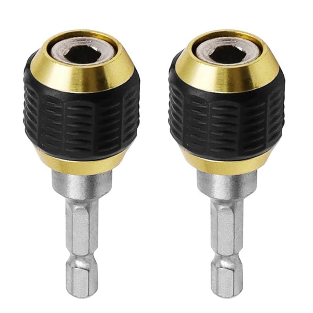 ABWR-2 Pcs 60Mm Drill Chuck Screwdriver Impact Driver Adaptor 1/4Inch Hex Shank Drill Bit Tool Quick Change Convertor Adapter