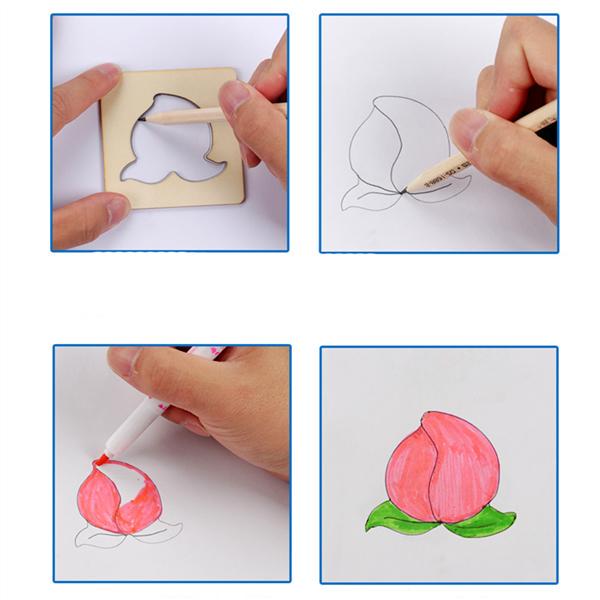 1ks šablona na malování Šablona na malování s dutým nástrojem pro děti předškolního věku a batolata