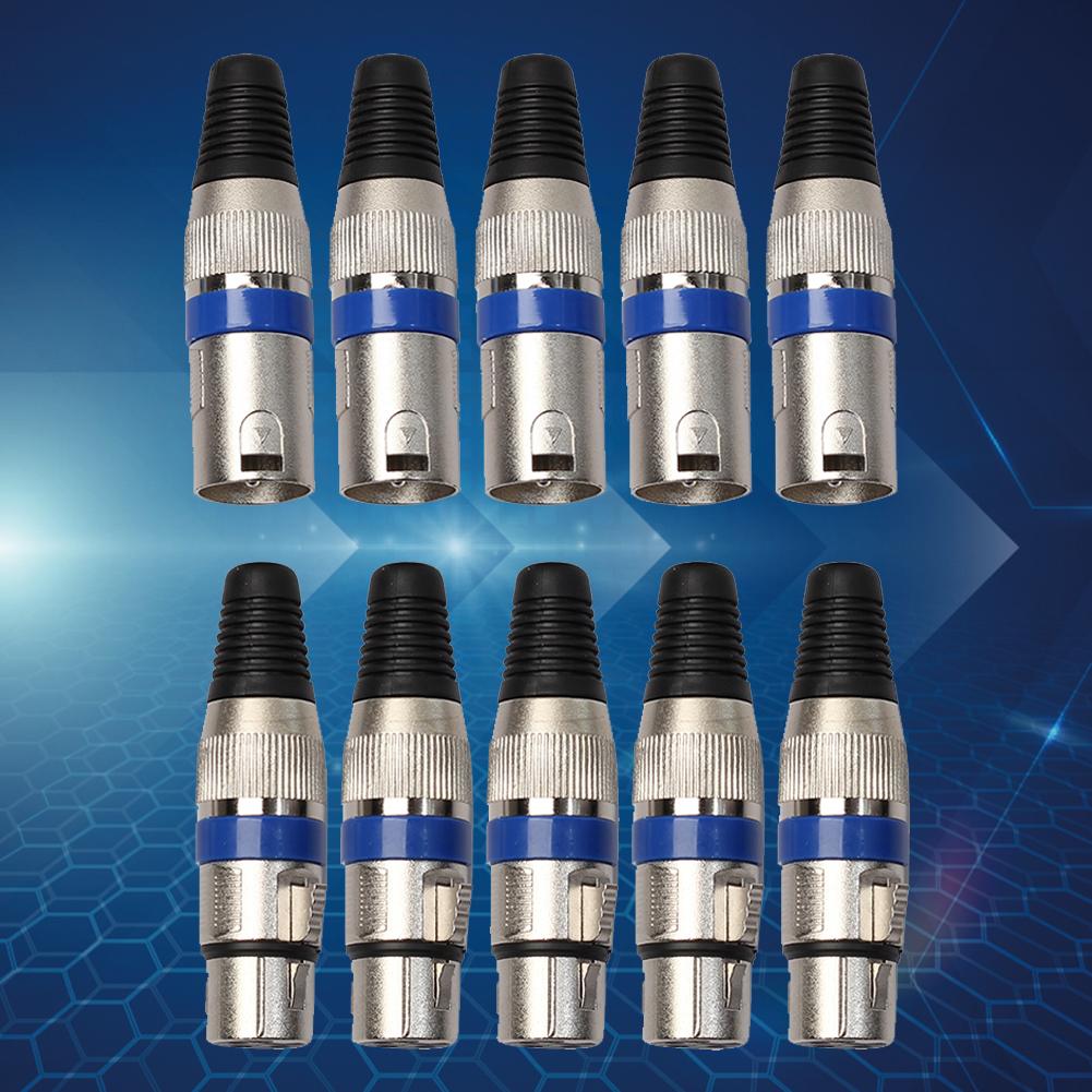 5 Pairs Microphone Cable Connector Portable Aviation Connector Practical Convenient  Multi-function for Video Connecting