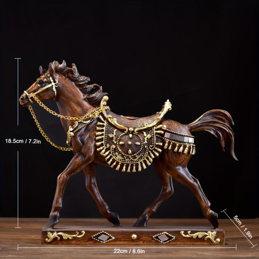 Statua Ornamento Cavallo in Resina Moderna Creativa, Scultura Animale Simulazione, Decorazione per la Casa per Soggiorno Ufficio, Regalo per Laurea Vacanze per Amici