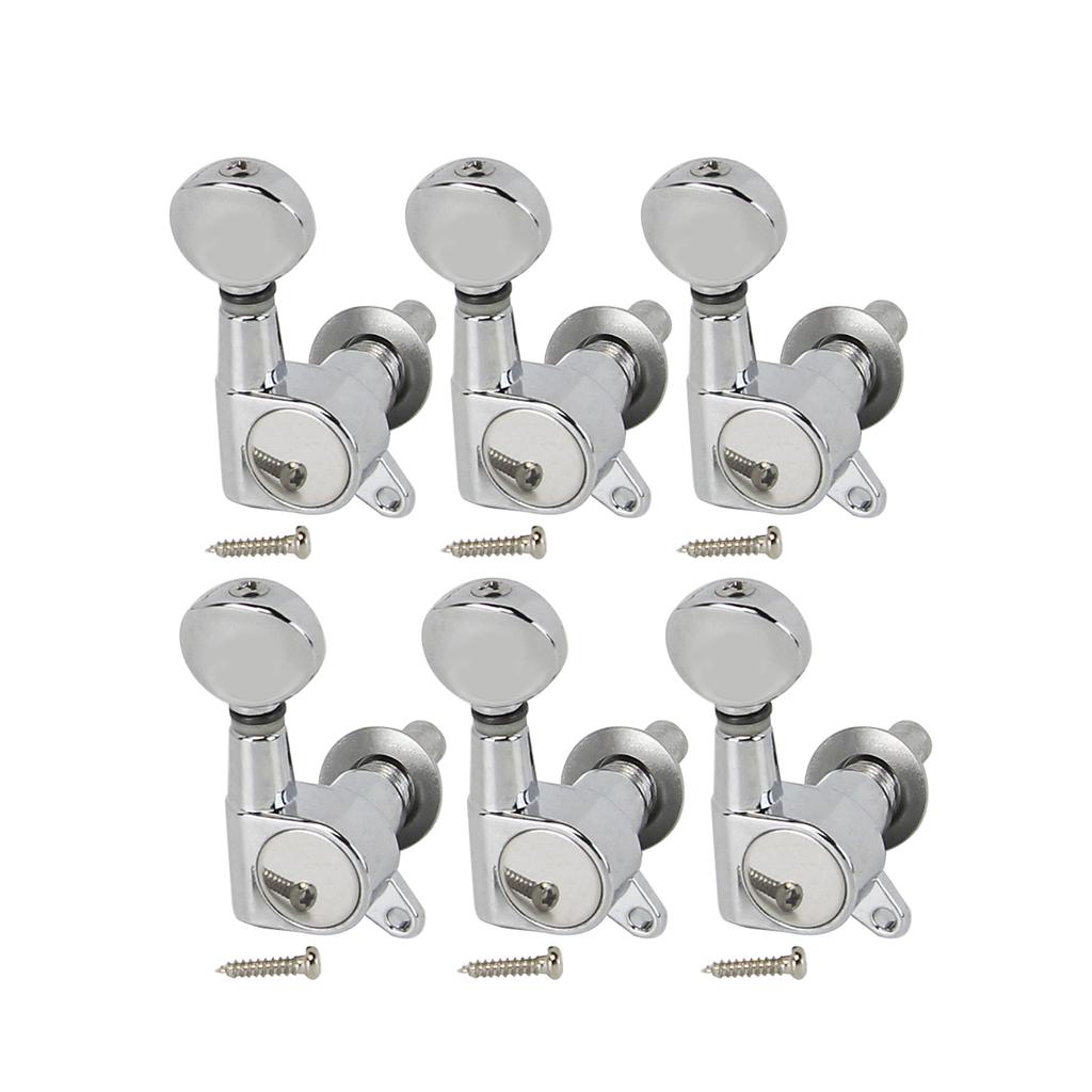 FLEOR 6pcs Electric Guitar String Tuning Keys Pegs Tuners Machine Heads 6R /6L/3L3R Choose Guitar Accessories Parts