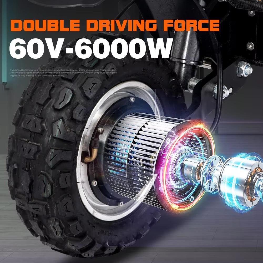 New E-Scooter J-30max 6000W Dual Motor 60V38AH Battery Escooter Foldable High-power Outdoor Sports Max Speed 85KM/H Electric Scooters