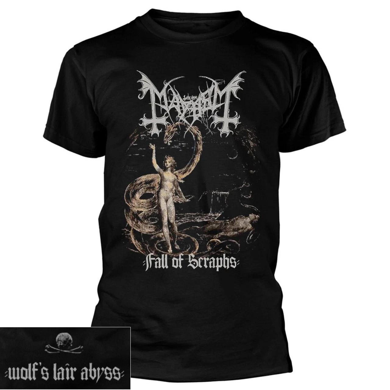 Mayhem Fall Of Seraphs Shirt S-XXL Official Black Metal Band T Shirt Cotton Tee XL