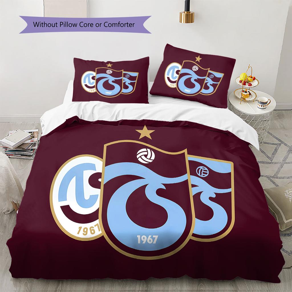 Biancheria da letto con motivo Trabzonspor, Set piumone Copripiumone Federa Regalo di compleanno per la casa(1 * copripiumino + 2 * federa, senza nucleo)