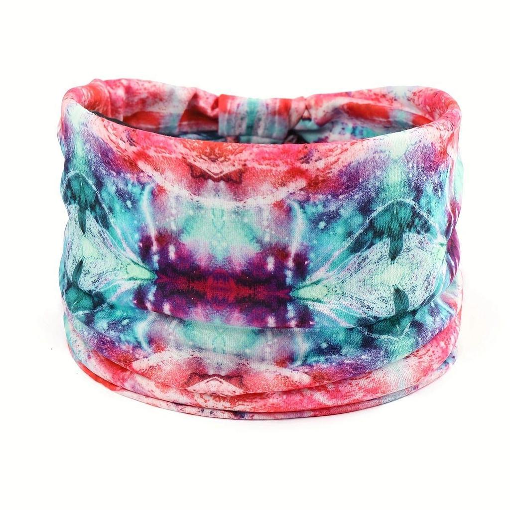 Women's Bohemian Cashew Yoga Headband - Sweat-Absorbing, Elastic Cotton Hair Accessory