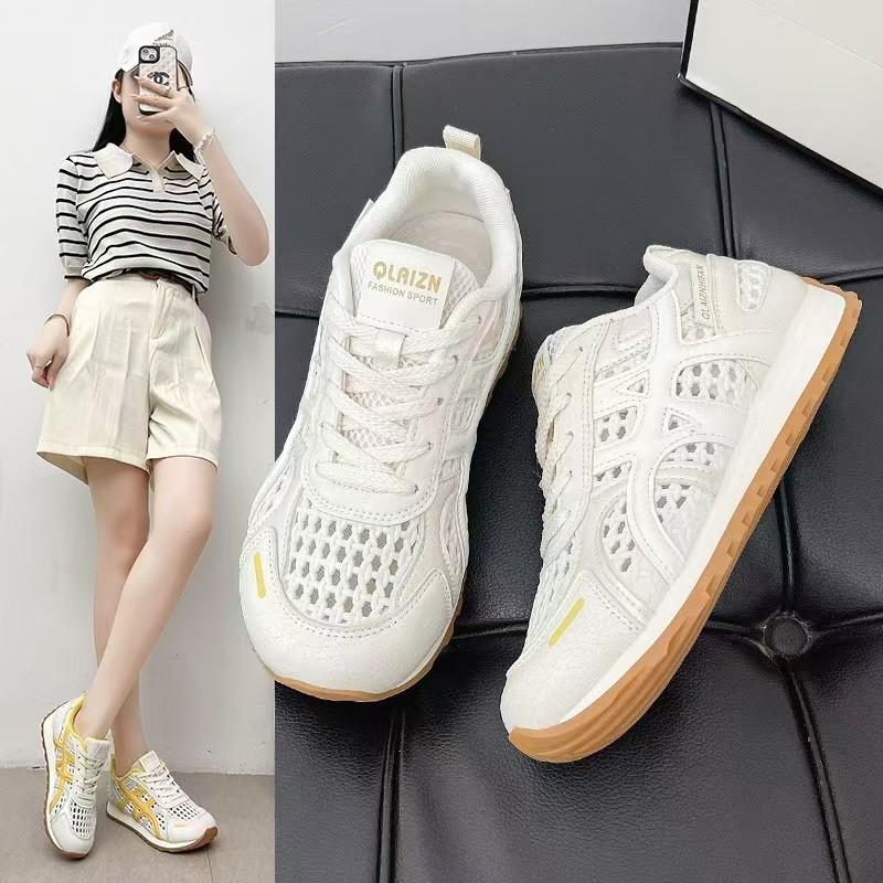 Popular Carving Hole German Training Shoes Women's 2025 New Summer Mesh Shoes Women's Mesh Breathable Forrest Gump Casual Sports Running Shoes