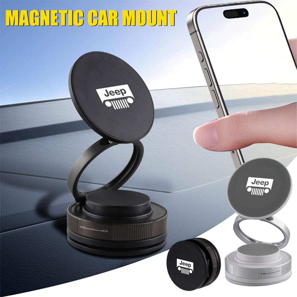 720° Rotation Foldable Magnetic Car Phone Holder Adjustable Dashboard Stand Air Vent Mount For Jeep Grand Cherokee JPB Gladiator ANP1