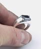 Sheen666 Soft Block Silver Ring Black (Type A)