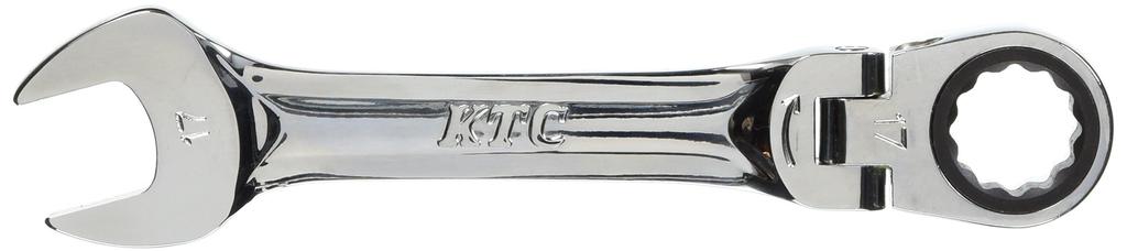 Kyoto Tool Short Ratchet Combination Wrench MSR2S17F (KTC) (Swivel Type), 17mm,