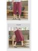 Men's Cropped Chinese Style Linen Shorts - Summer Wide-Leg 7-Point Casual Trousers
