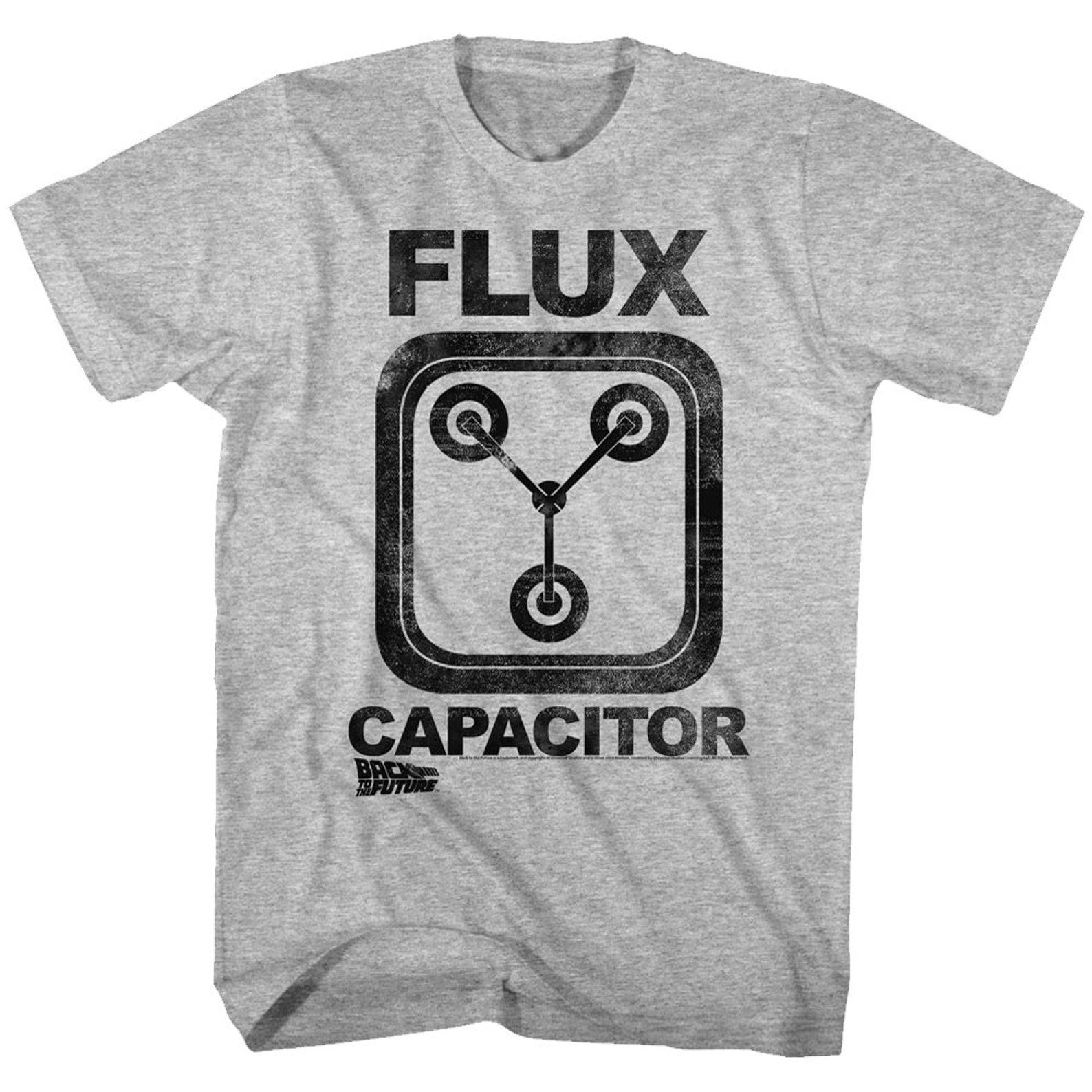 Back to the Future Flux Capacitor Gray Adult T-Shirt S