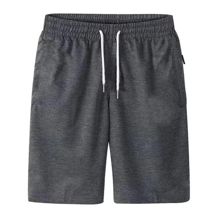 

Мужские спортивные карманные однотонные шорты на шнуровке, пляжные шорты, летние тонкие брюки, свободные спортивные штаны с карманами на молнии 2XL