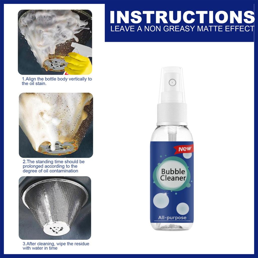 Kitchen Heavy Oil Stain Foam Cleaner Oil Stain Cleaning 30ml