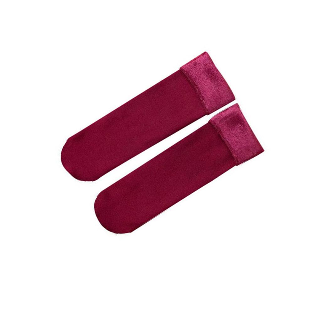 Women Warm Socks Thicken Thermal Solid Color Autumn Winter Cozy Breathable Snow Boots Floor Sleeping Sock Supplies Ladies