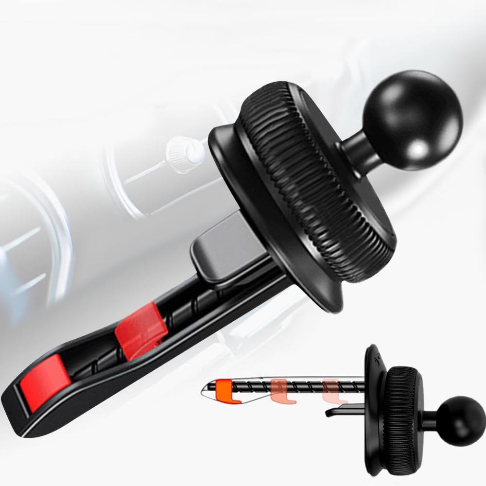 17mm Joint Ball Grip Phone Holder Compact Air Outlet Bracket Universal Vent Clip Car чёрный