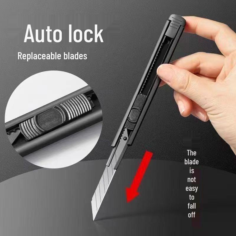 Nóż uniwersalny ze stali wysokowęglowej z czarnym ostrzem do cięcia tapet i prac artystycznych