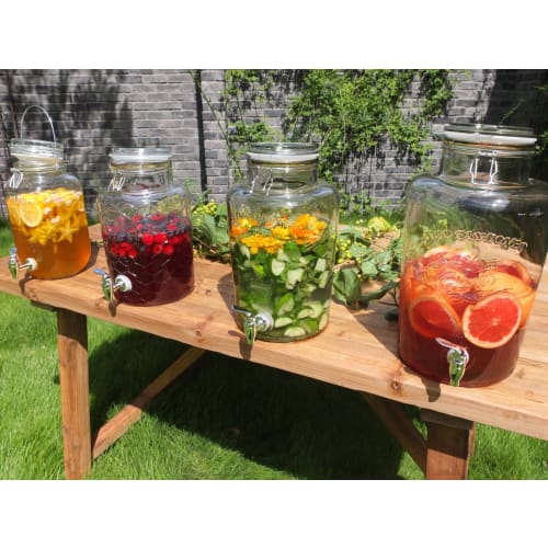 Dalton Ivy Beverage Server, 3L, Display Storage Container, Glass Drink Server, Height 295mm, Width 130mm, Depth 180mm, M411-216 IVY