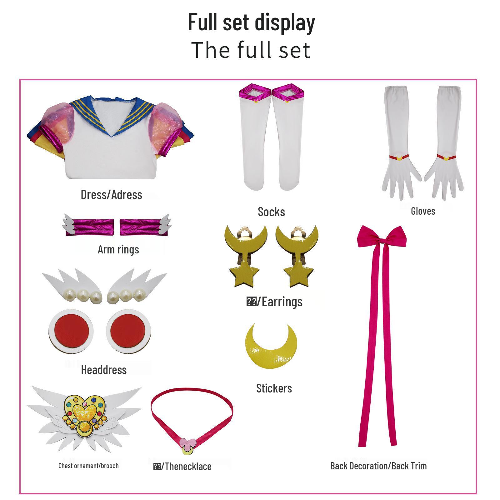 Sailor Moon Usagi Tsukino Battle Suit Movie Version Cosplay Costume XL
