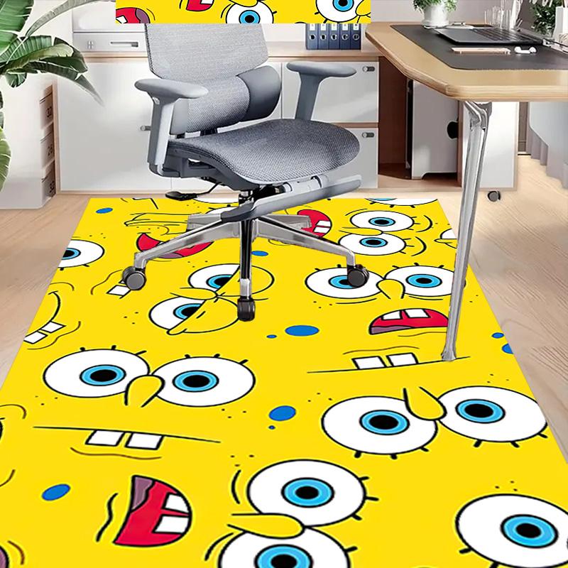 1pc Spongebob Squarepants Carpet for Playroom Bedroom Living Room Sofa Home Decor,kids Game Area Rug Non-slip Floor Mat Y7295