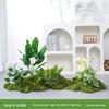 Luxury Faux Green Plant and Flower Decor - Indoor Moss and Grass Clusters for Elegant Landscaping.