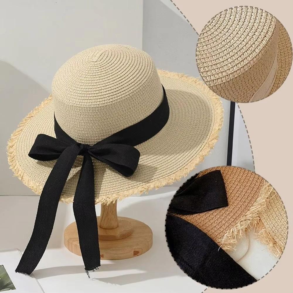 Wide Brim Fisherman Hat Breathable Beach Hat Casual Panama Hat Spring and Summer