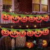 Waterproof Seasonal Banners Halloween Pumpkin Banner ,Spooky Hanging Garland, Happy Festive Flag Reusable Holiday Hangings Party Decoration for Porch