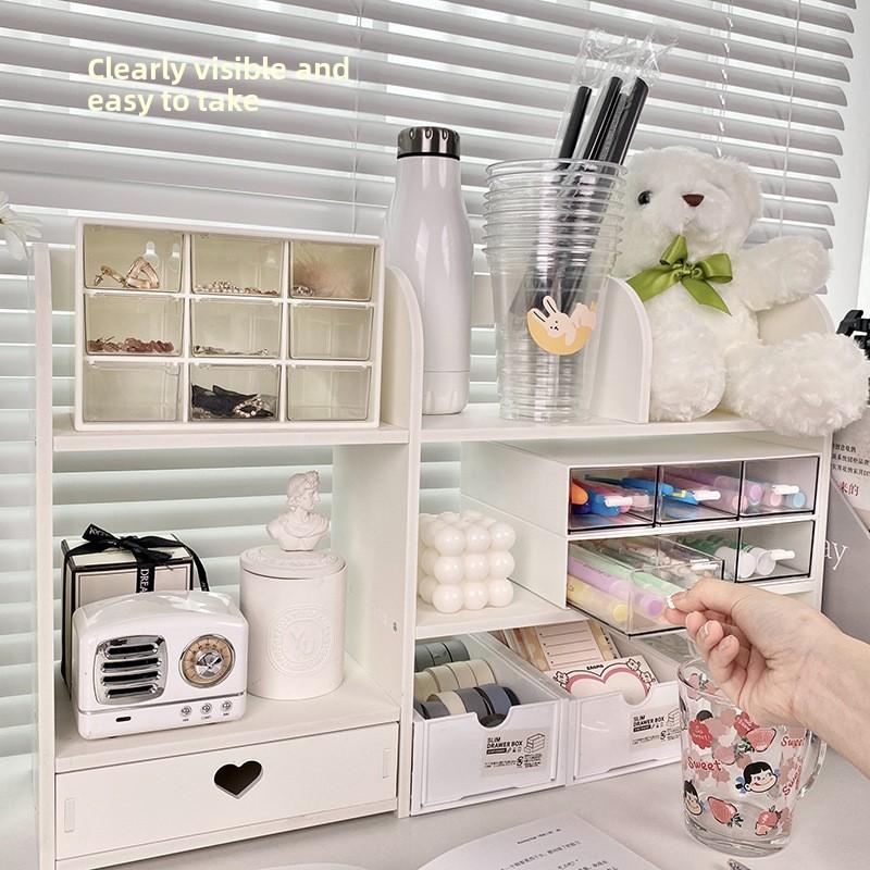 Minimalistisches Schreibtischregal mit Schublade für Schlafzimmer, Arbeitszimmer und Arbeitsplatz