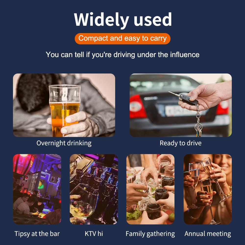 Non-Contact Alcohol Breath Tester LED Digital Display Alcoholmeter Alcohol Tester High Accuracy Breathalyzer Diagnostic Tool