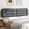 VidaXL Headboard Cushion, Reading Pillow with Zipper, Reading Cushion for Bed Bedroom, Grey 374616