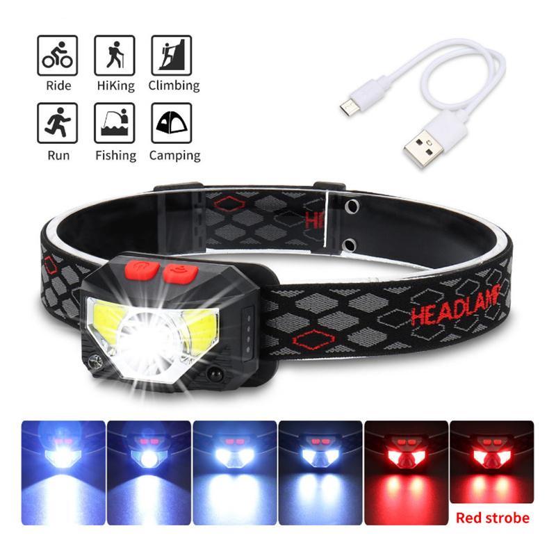 Headlamp Flashlight LHKNL 1100 Lumens Super Bright LED Rechargeable Headlamp Waterproof Sports Headlamp for Fishing