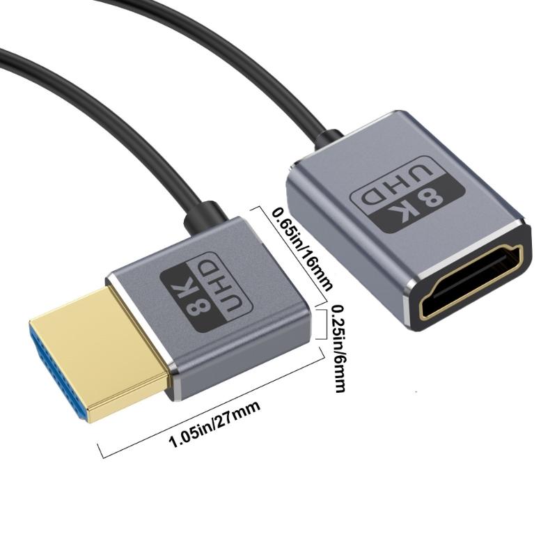 Thin Coiled 8K60hz 2.1 Video Cable 48Gbps with Spring Designing Cord Enhances Flexibility and Durability 70CM 27.56in